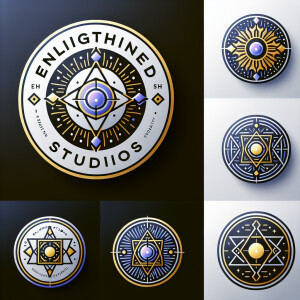 Design a elegant monogram header logo for ‘Enlightuned Studios’...