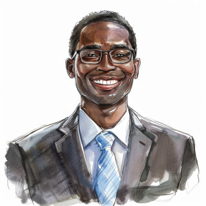 A man wearing a suit.
The Suit Color is gray
The Tie Color is...