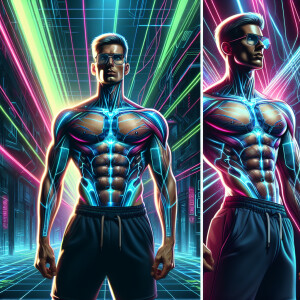 A superman showing his abs, full pic , not incomplete pic