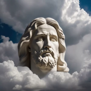Photo of a cloud that resembles the face of jesus