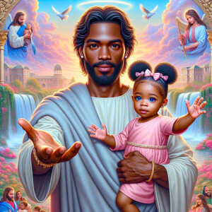 Create a 3D realistic artwork featuring the phrase 'Jesus Saves'...