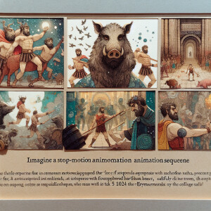 Create a stop-motion animation that tells a story. Using a combi...