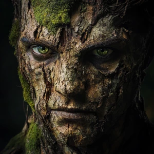 length portrait of an Eldravian, an ancient forest guardian, vin...