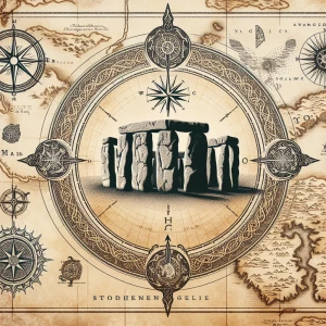 Stonehenge map icon. Tolkien map style