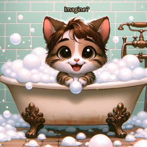 Character design A cute small Boy-kitten Hybrid smiling taking A...