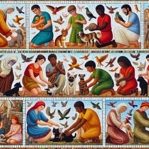 Kindness in the world for everyone including animals in a beauti...