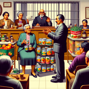 An elderly couple were grocery shopping when the wife decided to...