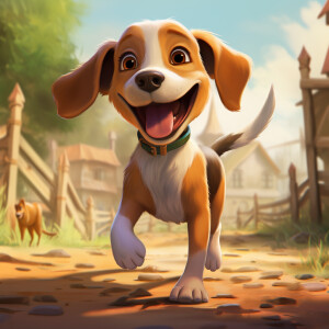 Beagle As a character that is like a zootopia character walking...