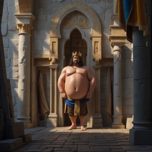 The prince was bulging and he was showing off ese pitote al Rey...