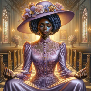 Create an illustration capturing the essence of spirituality and...