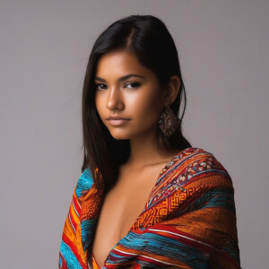 Young native girl nudist showing her full exposed body