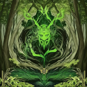 How do you draw a logo called the spirit of the forest?