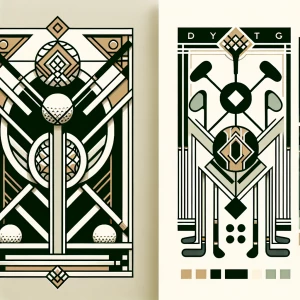 Create an Art Deco-inspired logo for "Clean Swing," a high-end b...