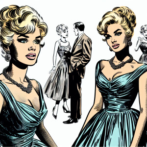 Brigitte bardot sensual on a movie, by manara