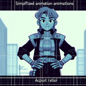 1990s anime screencap, girl a plugsuit, standing with hands on h...