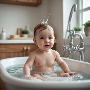 Baby on the bath