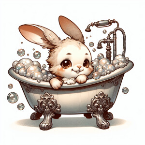 Character design A cute small Boy-rabbit Hybrid smiling taking A...