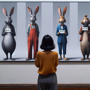 create a hyper realistic image of a woman looking at a police li...