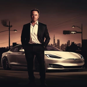 Elon Musk,comeback from a race, GTA style