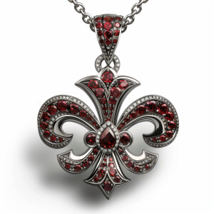 Discover the timeless beauty of this Fleur de Lis sterling silve...