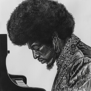 Create a pencil drawing highlighting the distinctive texture and...