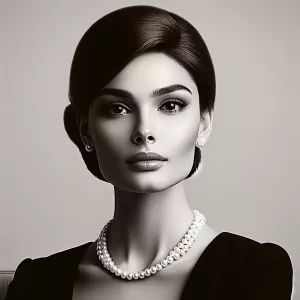 A Instagram profile pic resembling Audrey Hepburn in breakfast a...