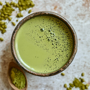 设计一款健康玄米抹茶奶茶