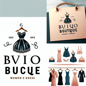 Draw a logo for the women's dress store «VIVO Boutique»