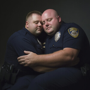 Lifesize digital photography portrait of a best romantic buddies...