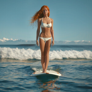 High resolution, photorealistic image. Light ginger haired femal...