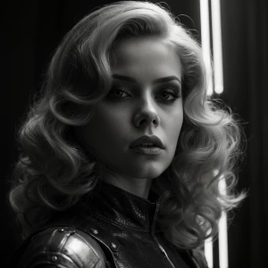A highly detailed portrait of Barbarella, reimagined in a classi...