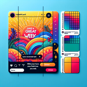Design an Instagram post template that promotes an inspiring "Ha...