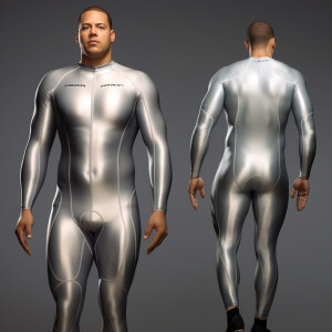 Create a hyper-realistic fully anatomical correct male body port...