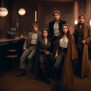 Harrison Ford(Young) as Han Solo,Mark Hamill(Young)as Luke Skywa...