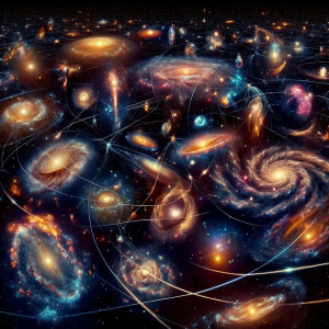 "In the vast expanse of space, a breathtaking tapestry unfolds....