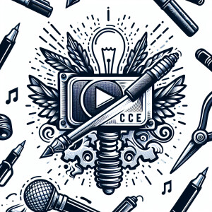 Design a dynamic logo for "Content Creation Engine," a company s...