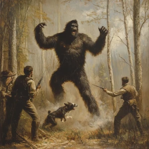 1868 Franklin County Mississippi had a group of hunters with dog...