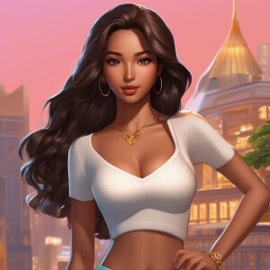 Create a vivid description of Hana, a unique character of Ethiop...