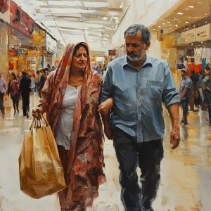 Realism,sharp art,a 54 year old kashmiri (( mother in law ,sweat...