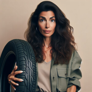 Marisa Tomei with flat