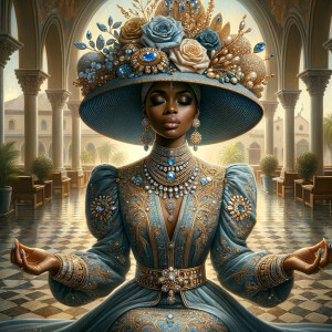 Create an illustration that embodies spirituality and a deep con...