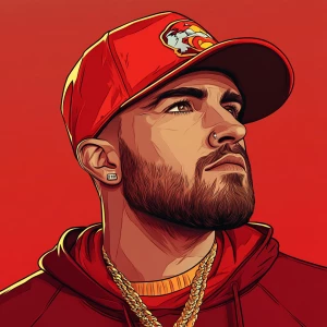 Travis Kelce, gta art style