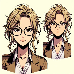 Draw tall, japanese female, hairstyle like Himiko from my hero a...