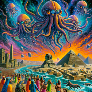 C’thulu and his spawn invading Egypt