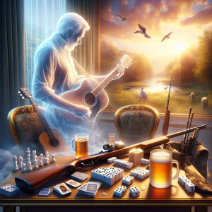 "Imagine an uplifting memorial image that captures the essence o...