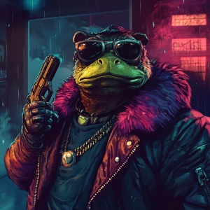 MEME PEPE in GTA art style — Very evil — highly detailed charact...