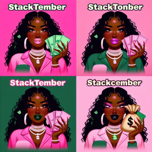 A meme-style graphic design with four text phrases 'STACKTEMBER'...