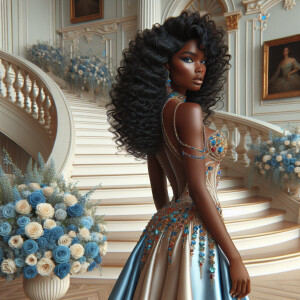 hyper realistic air brushed oil painting art image of a beautifu...