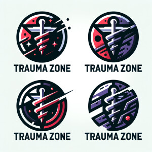 TRAUMA ZONE with BLACK, RED, PURPLE COLOUR