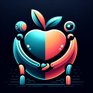 Create a realistic logo Friendship between Apple iPhone and Andr...